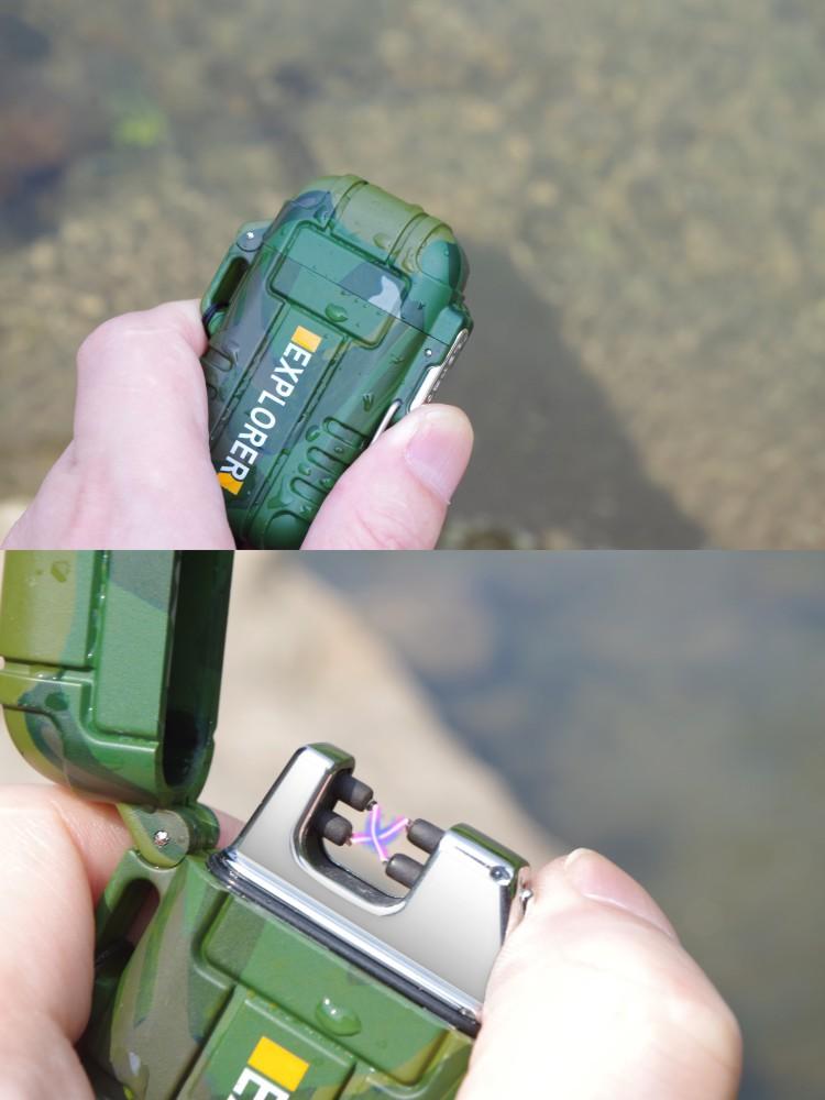 Waterproof USB Plasma Lighter For Outdoor Camping