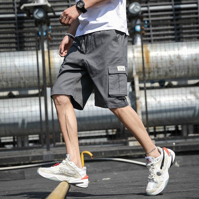 Drawstring Loose Half Cargo Pants