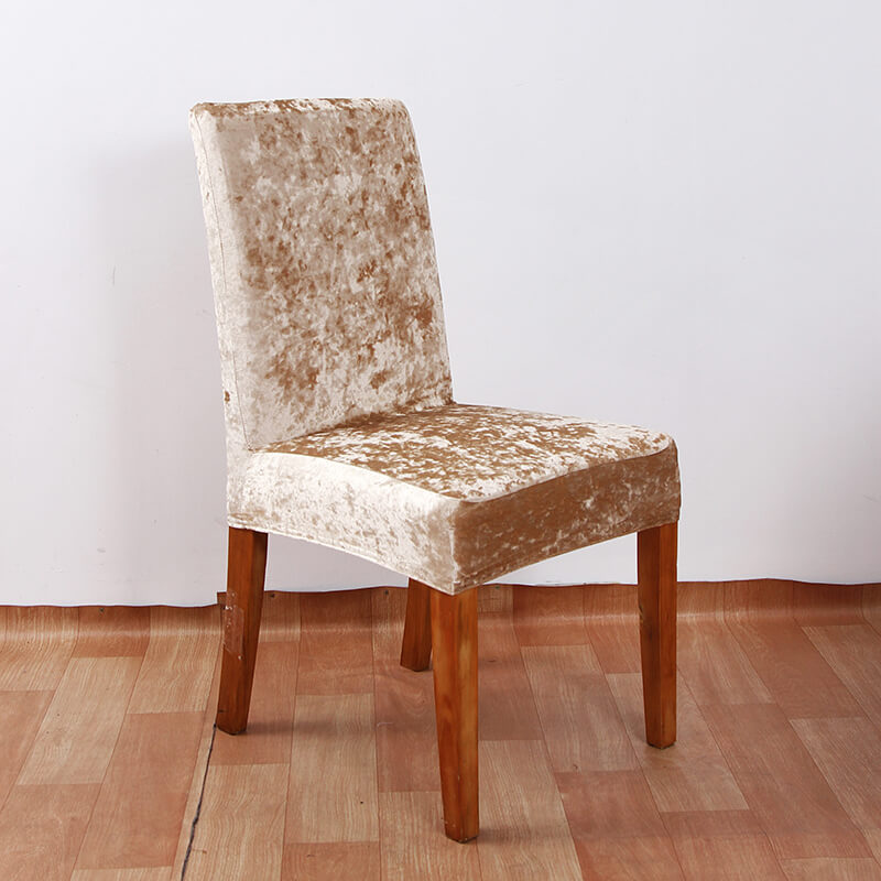 Crushed Velvet Dining Chair Covers