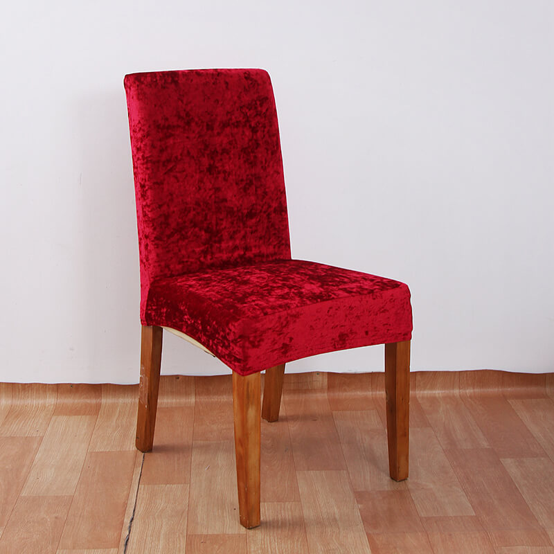 Crushed Velvet Dining Chair Covers