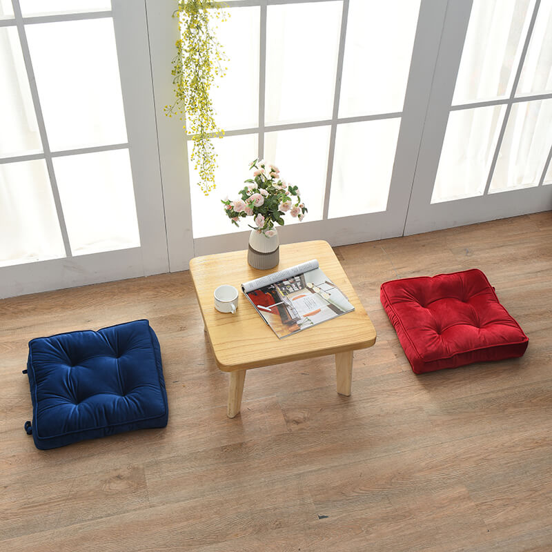 Square Velvet Seat Pads with Ties