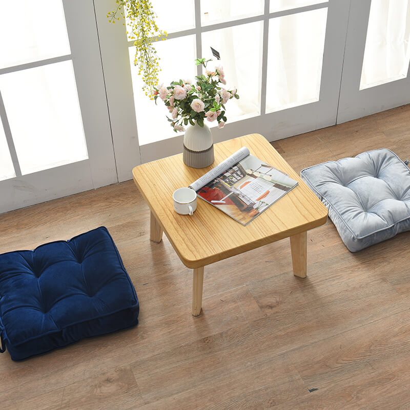 Square Velvet Seat Pads with Ties