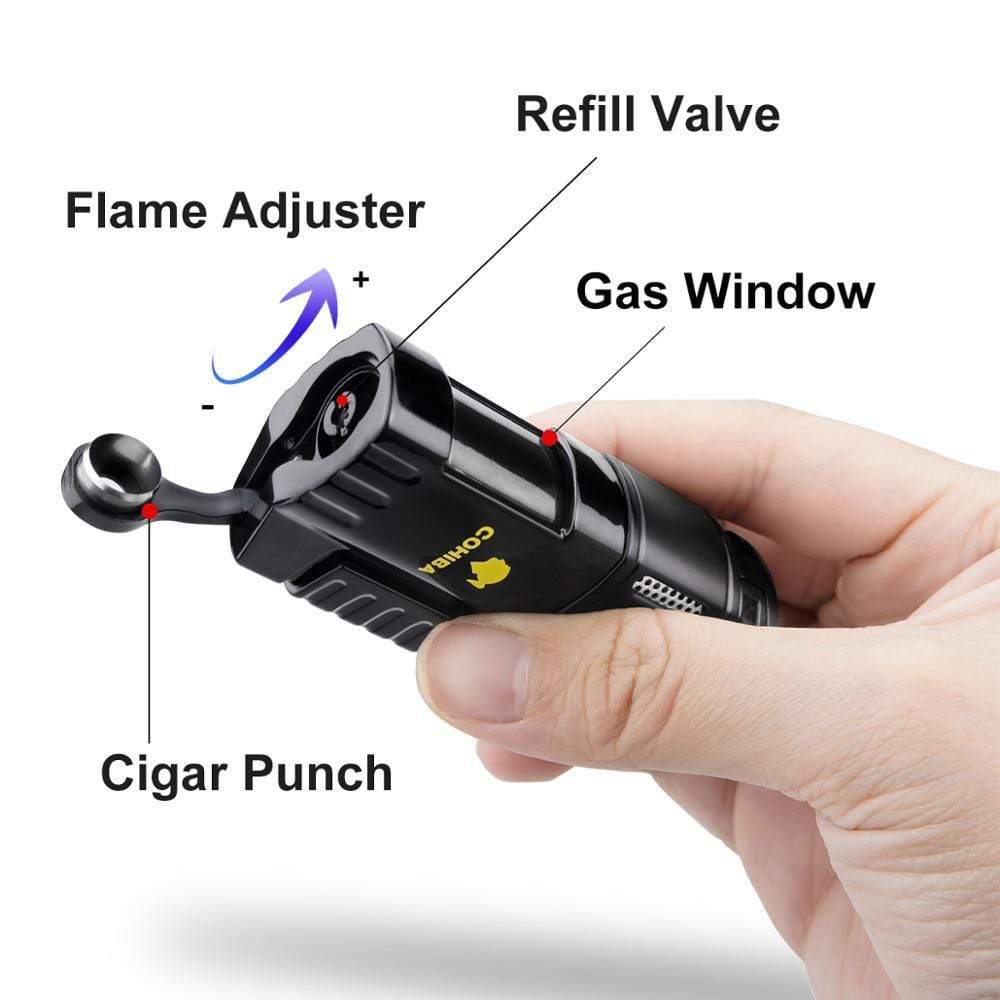 Portable 4 Torch Jet Flame Gas Lighter