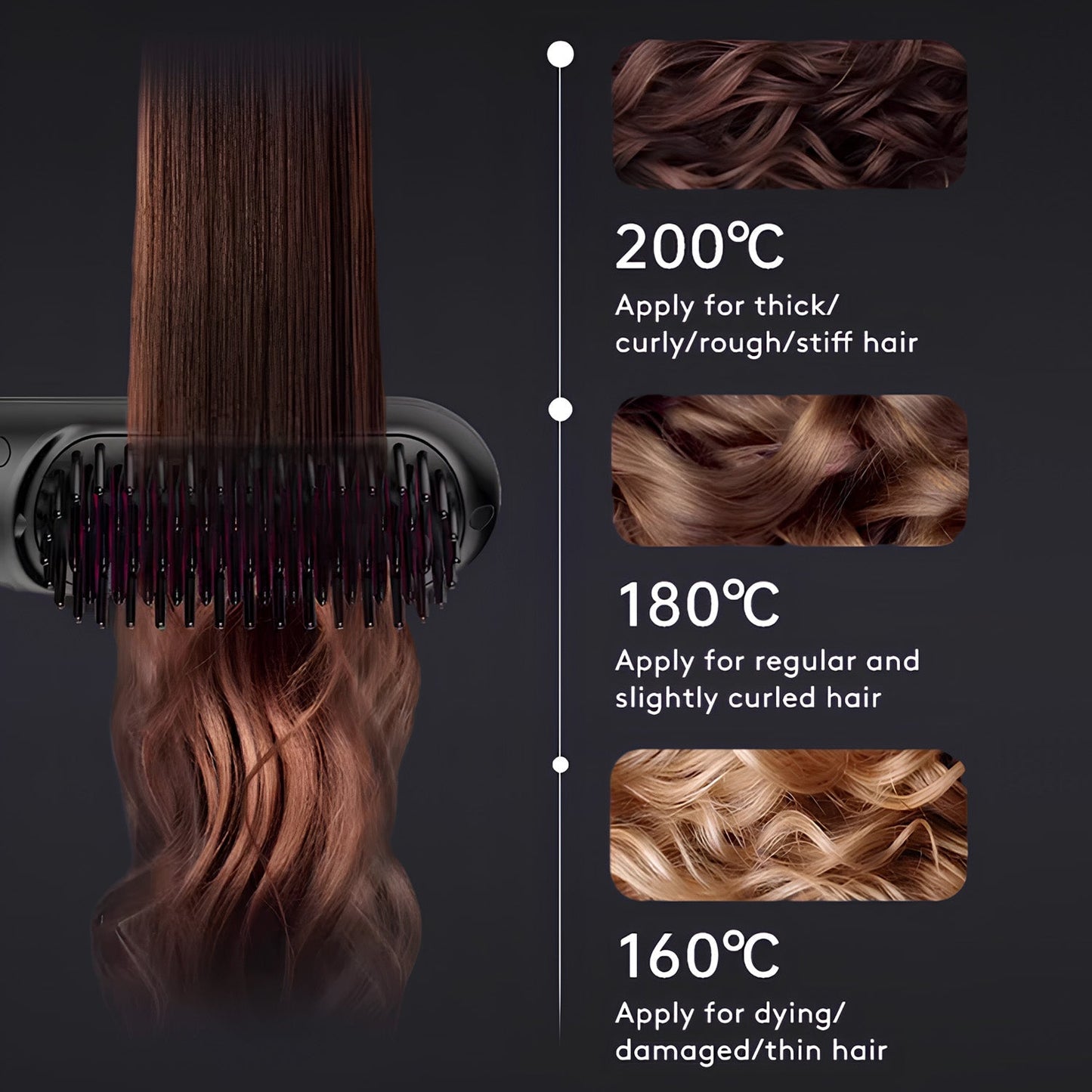 Avichic Hair Straightening Comb – Quick, Gentle Hair Smoothing