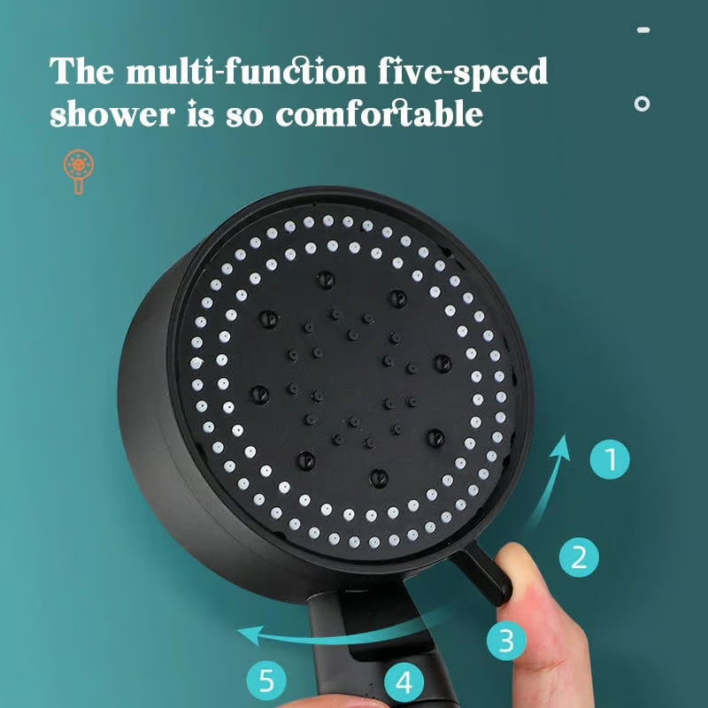 High Pressure Shower Head – 5 Settings & Easy Installation