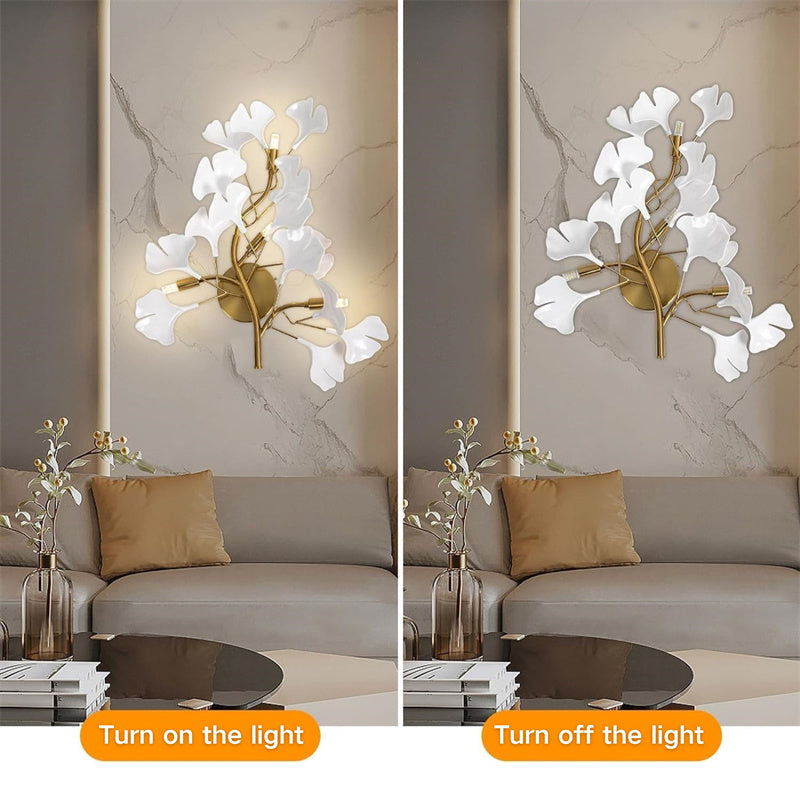 Modern Ginkgo Leaf Wall Lamps