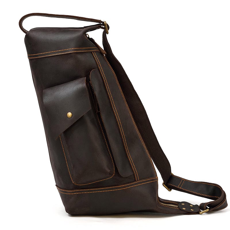 Crazy Horse Leather Unique Backpack