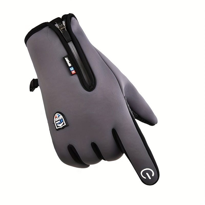 Outdoor Heated Gloves – Windproof, Waterproof, Plus Velvet Lining, USB Rechargeable, Touchscreen Winter Gloves
