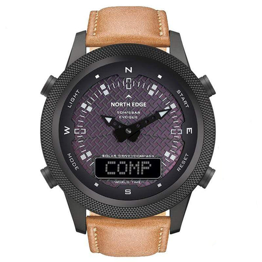 Digital Solar Powered Outdoor Compass Watch