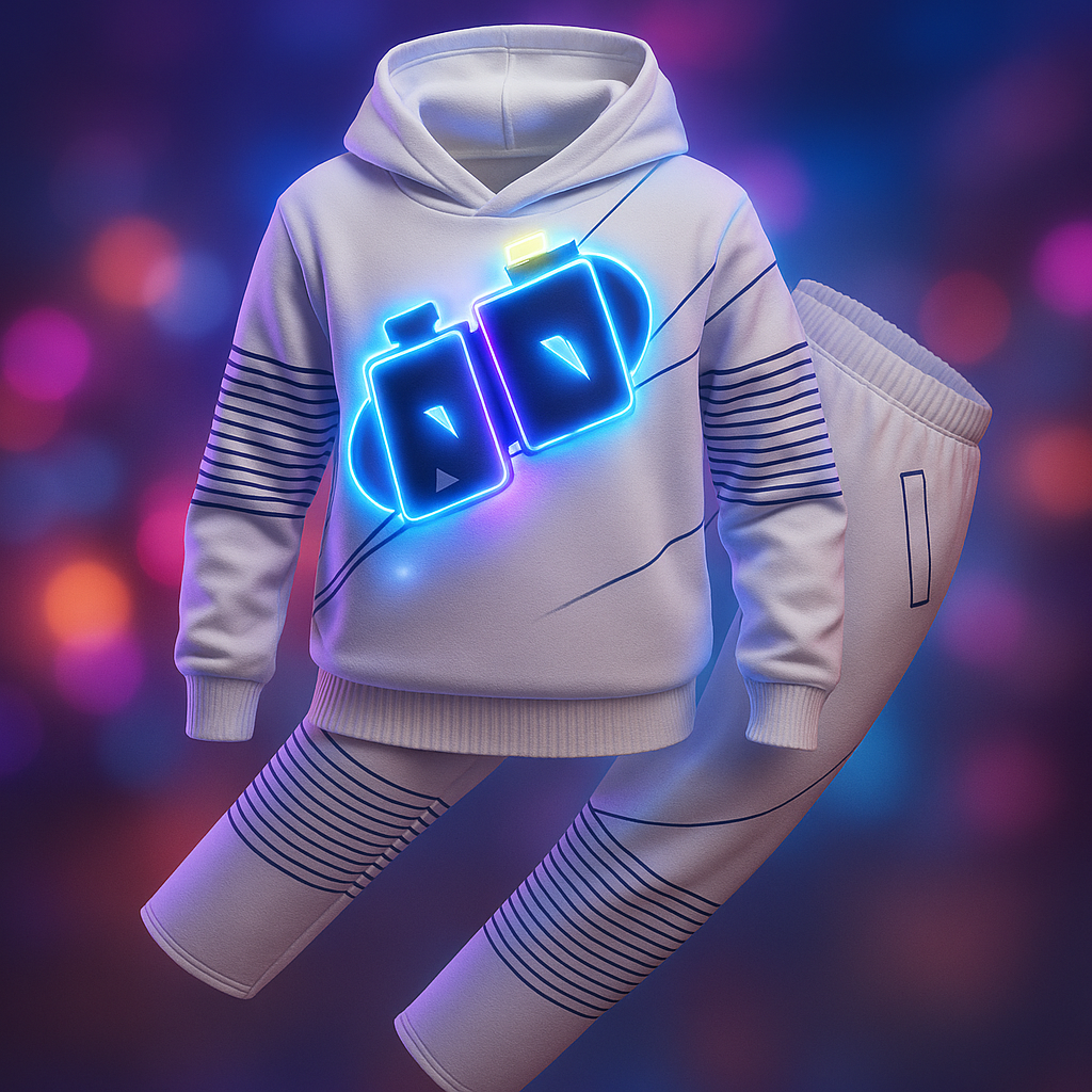 Dj Costume with LED Mask and Light-Up Chest Graphic for Kids''' Disc Jockey