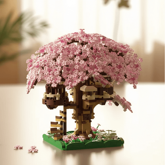 DREAMBLOOM – Cherry Blossom Treehouse Micro Building Set for Imaginative Play