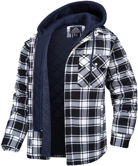 Quilted Lined Flannel Shirt Jacket