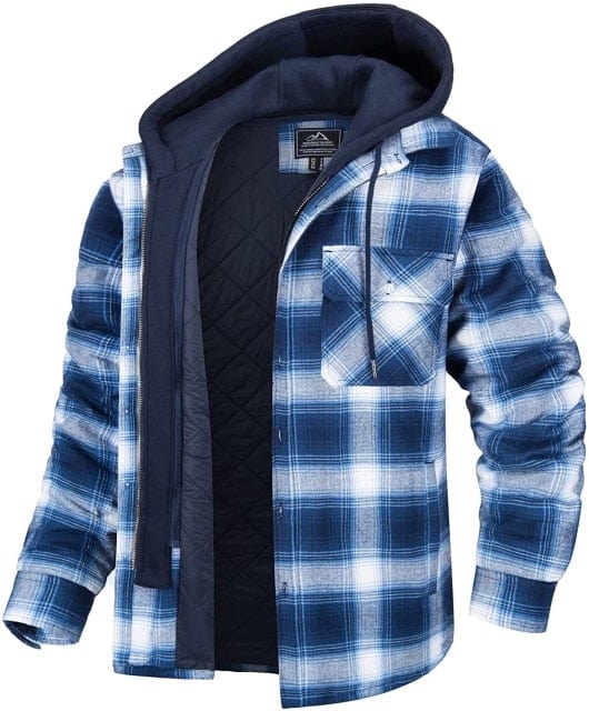 Quilted Lined Flannel Shirt Jacket
