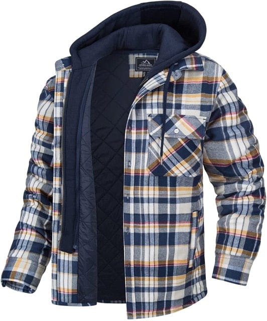 Quilted Lined Flannel Shirt Jacket