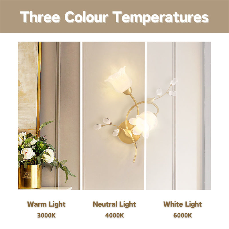 French Retro Flower Wall Sconce