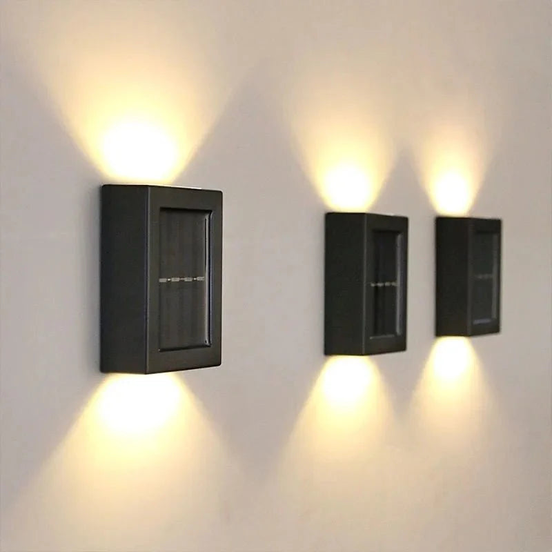 EcoBeam Solar LED Wall Lamps – Wireless IP65 Outdoor Lighting with Warm & White Light Options