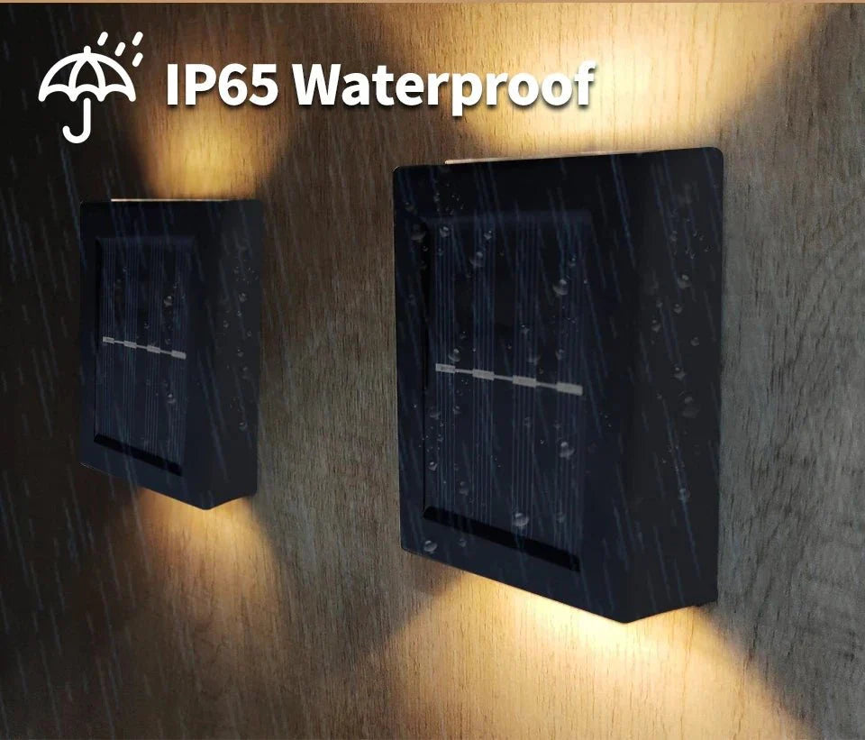 EcoBeam Solar LED Wall Lamps – Wireless IP65 Outdoor Lighting with Warm & White Light Options