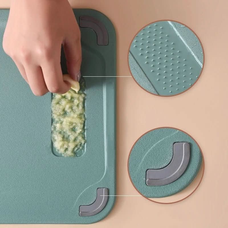 EdgeCraft – Double-Sided Stainless Steel Cutting Board with Non-Stick Surface & Juice Groove
