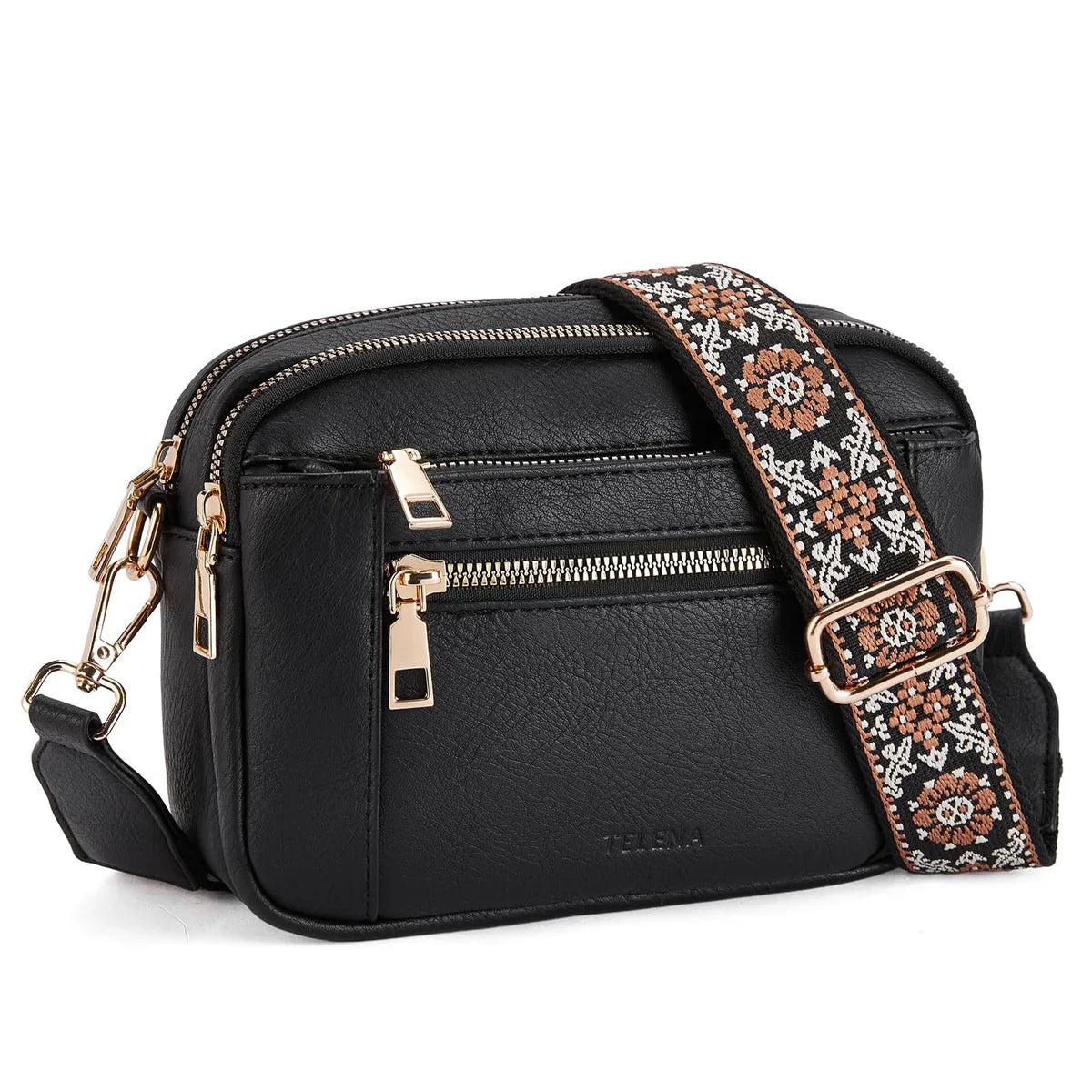 Handmade Crossbody Leather Bags with Colorful Straps - Stylish Purses & Wallets for Women