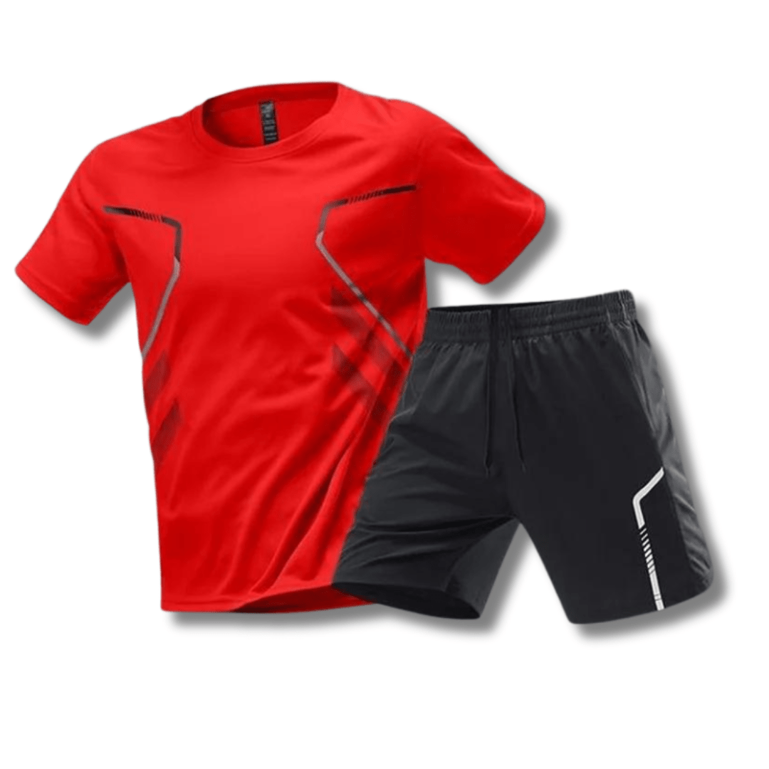 Men’s Sports Outfit – Breathable T-Shirt & Flexible Shorts for Training, Tennis, Padel & Outdoor Fitness