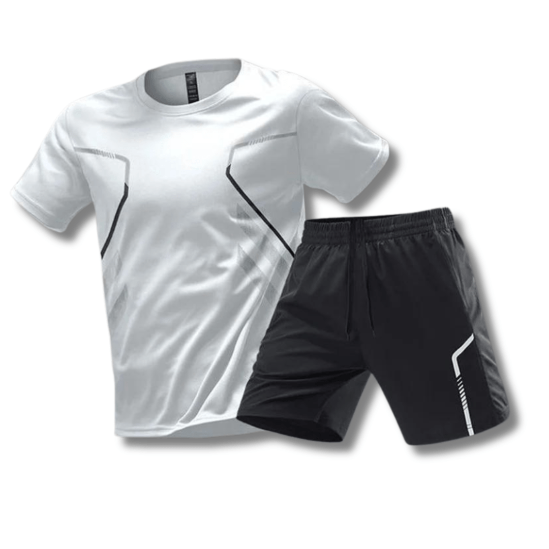 Men’s Sports Outfit – Breathable T-Shirt & Flexible Shorts for Training, Tennis, Padel & Outdoor Fitness