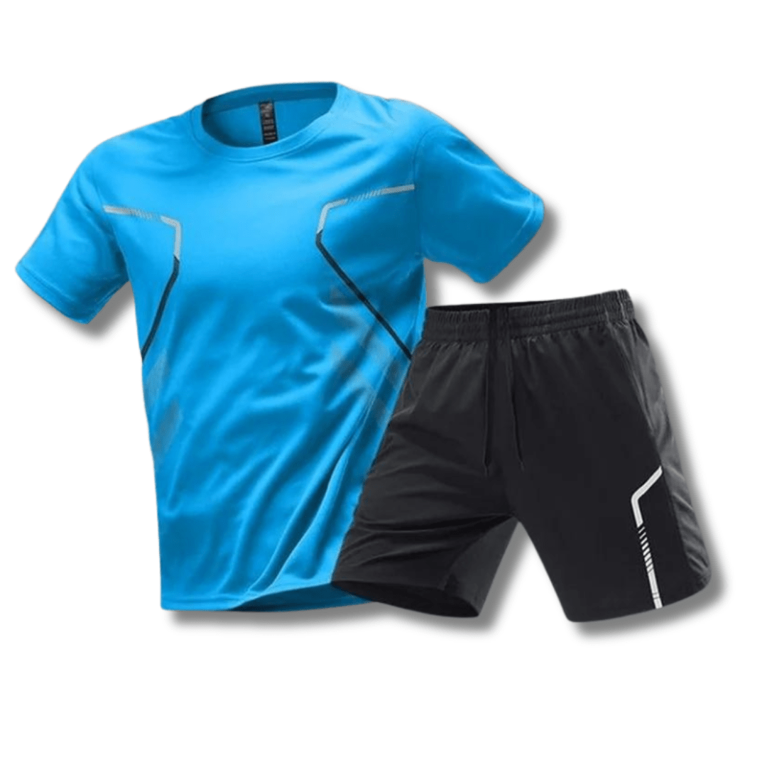Men’s Sports Outfit – Breathable T-Shirt & Flexible Shorts for Training, Tennis, Padel & Outdoor Fitness
