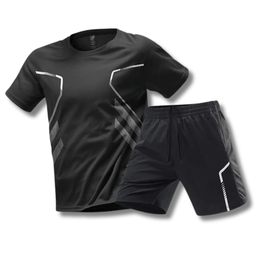 Men’s Sports Outfit – Breathable T-Shirt & Flexible Shorts for Training, Tennis, Padel & Outdoor Fitness
