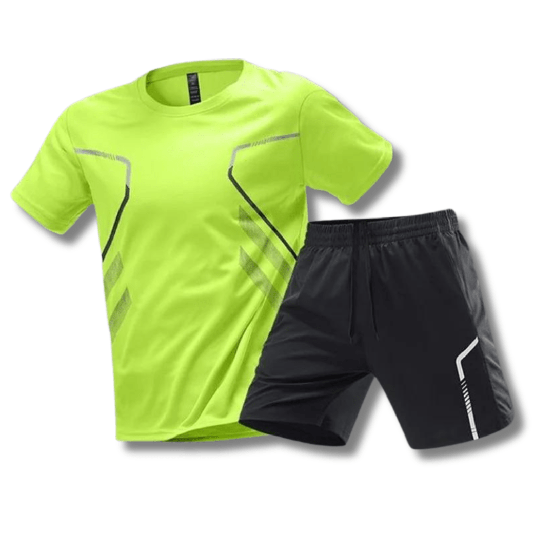 Men’s Sports Outfit – Breathable T-Shirt & Flexible Shorts for Training, Tennis, Padel & Outdoor Fitness