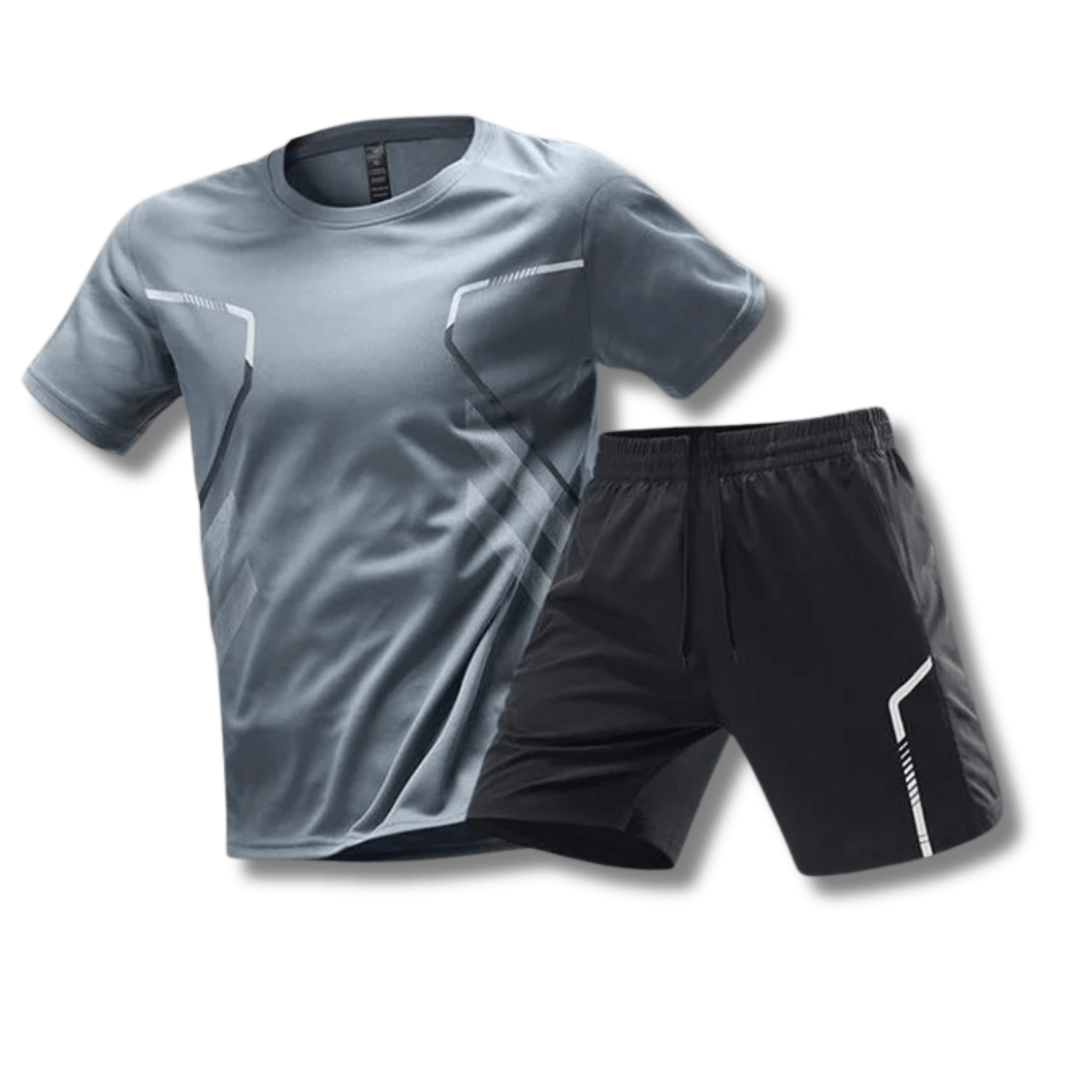 Men’s Sports Outfit – Breathable T-Shirt & Flexible Shorts for Training, Tennis, Padel & Outdoor Fitness