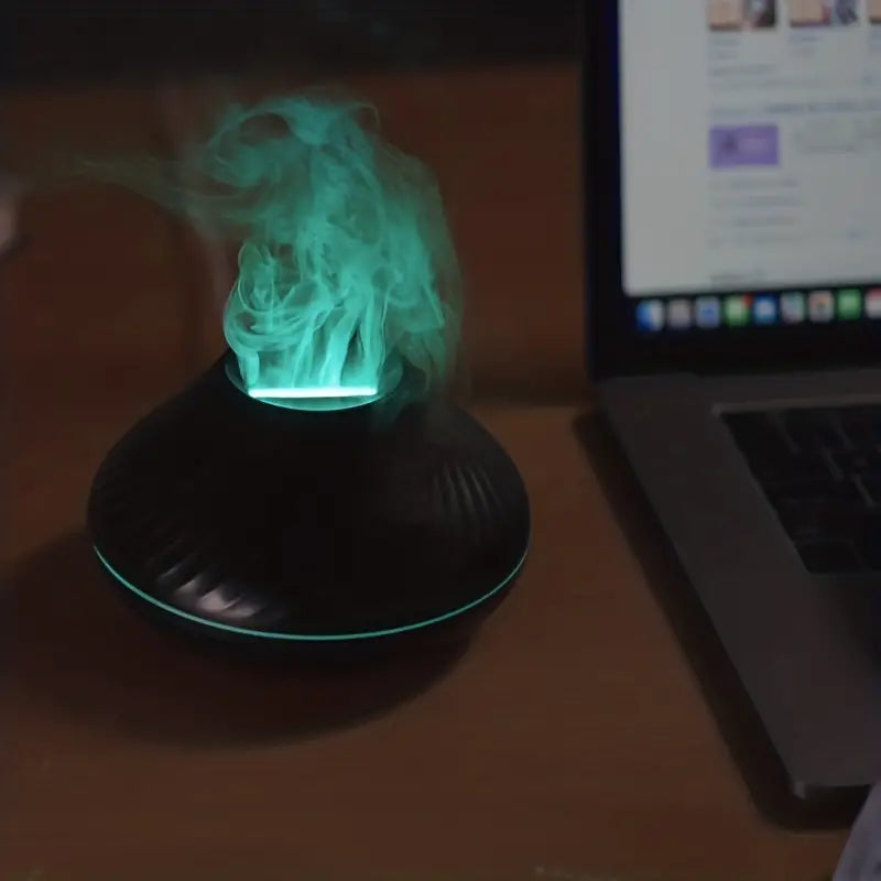 Luxury Ultrasonic Aroma Diffuser with Calming Flame Light and 130ml Capacity