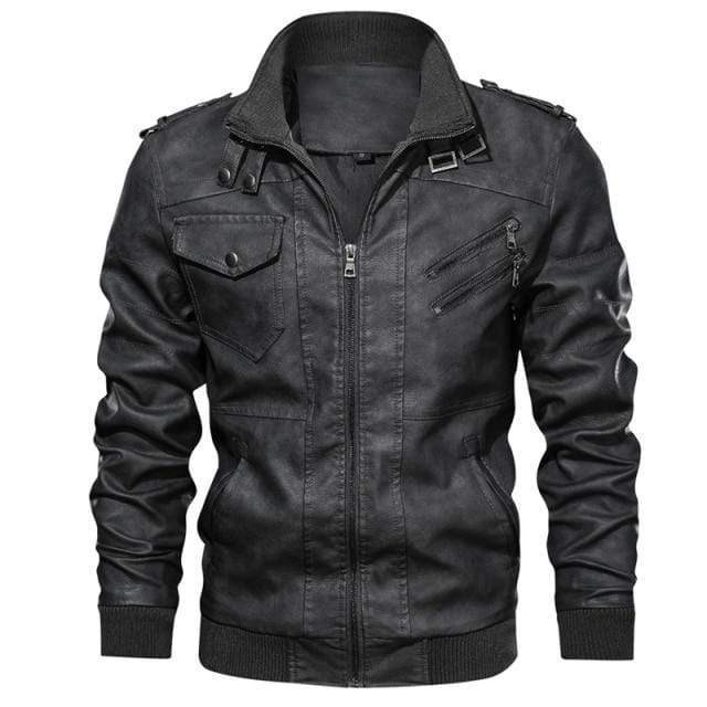 Casual Biker Leather Jacket