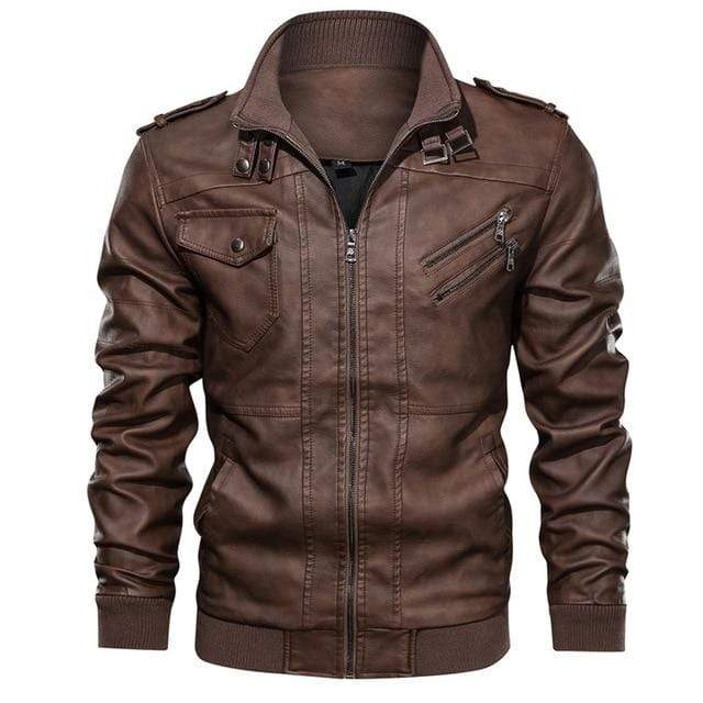 Casual Biker Leather Jacket