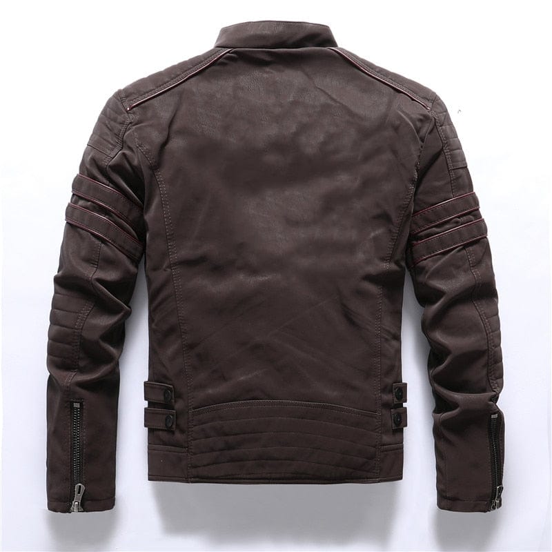 Inner Fleece PU Faux Leather Jacket