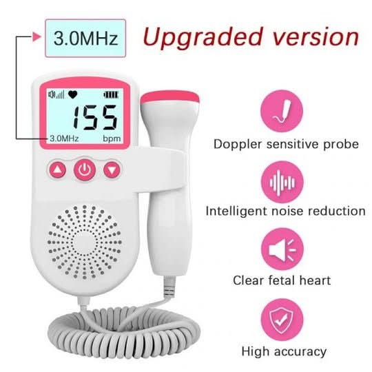 LifeRhythm – Compact LCD Fetal Heart Monitor for Pregnancy Monitoring