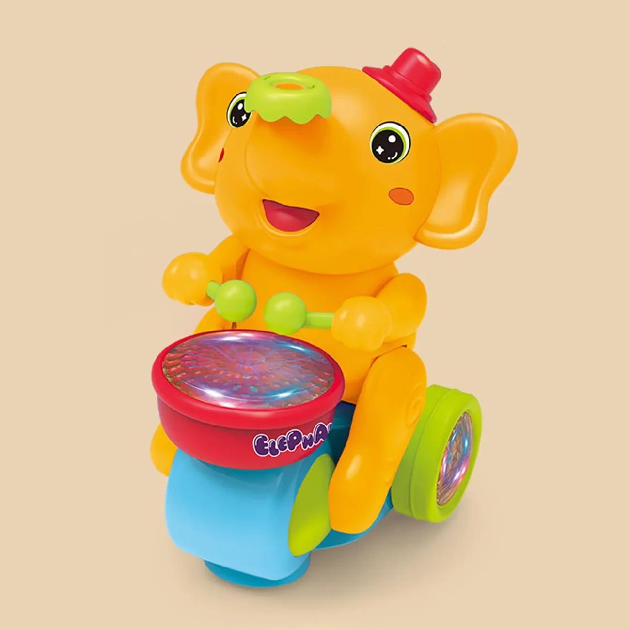 Musical walking elephant Drummer Toy