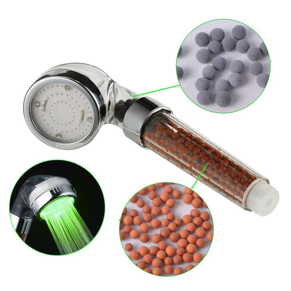avichic™ LED Ionic Shower Head – High Pressure & Water Purifying