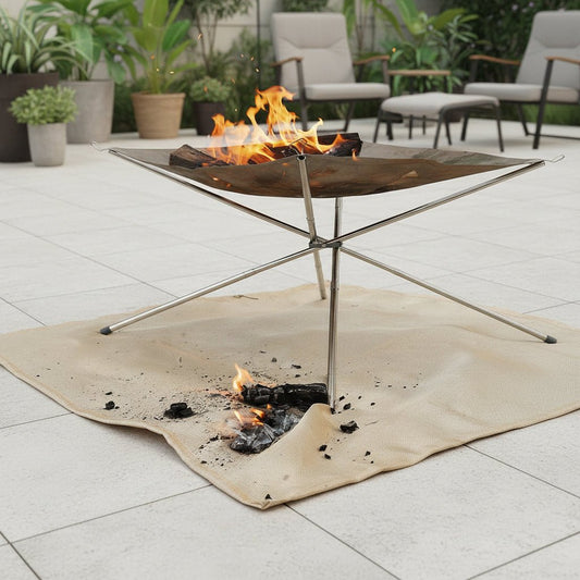FLAMEDEFEND – Heat-Resistant Fireproof Fiberglass Mat for Outdoor Activities