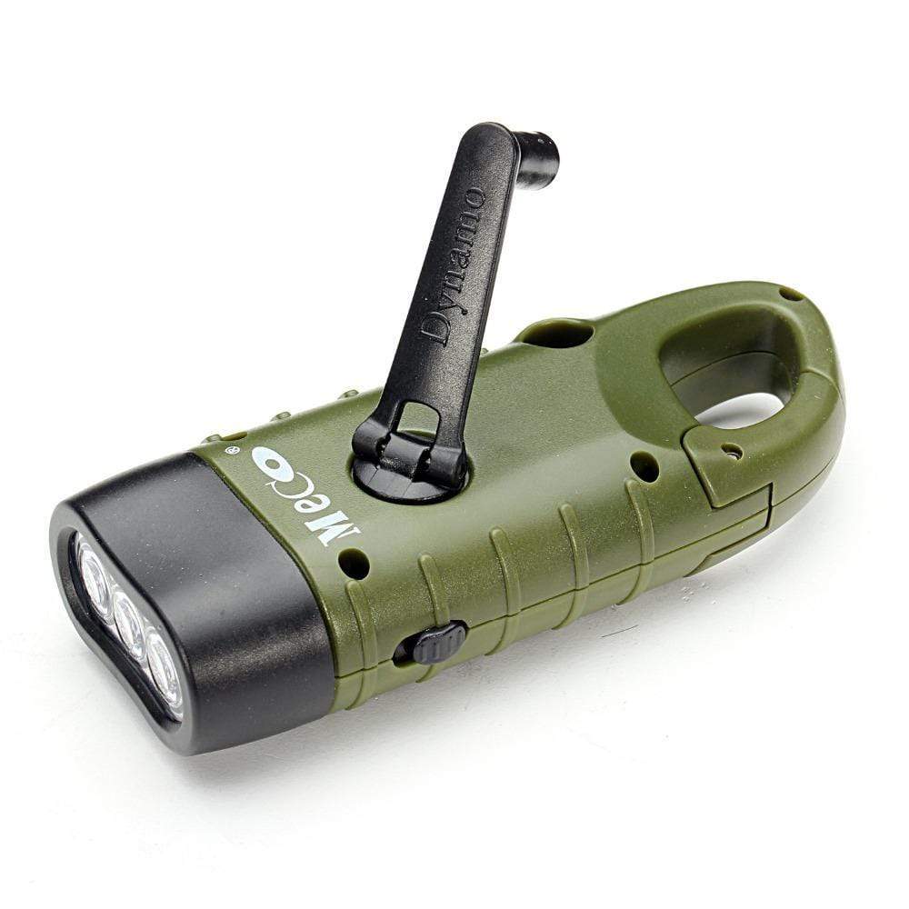 Emergency Rechargeable Hand Crank Dynamo Solar LED Flashlight