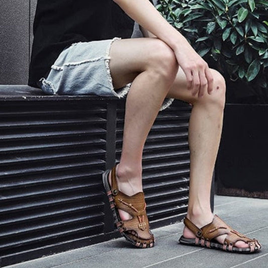 Flat Leather Summer Sandals