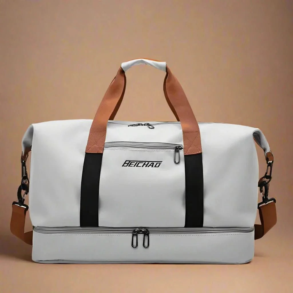 STRIDEGEAR – Waterproof Duffel Bag with Shoe Compartment & Dry-Wet Separation