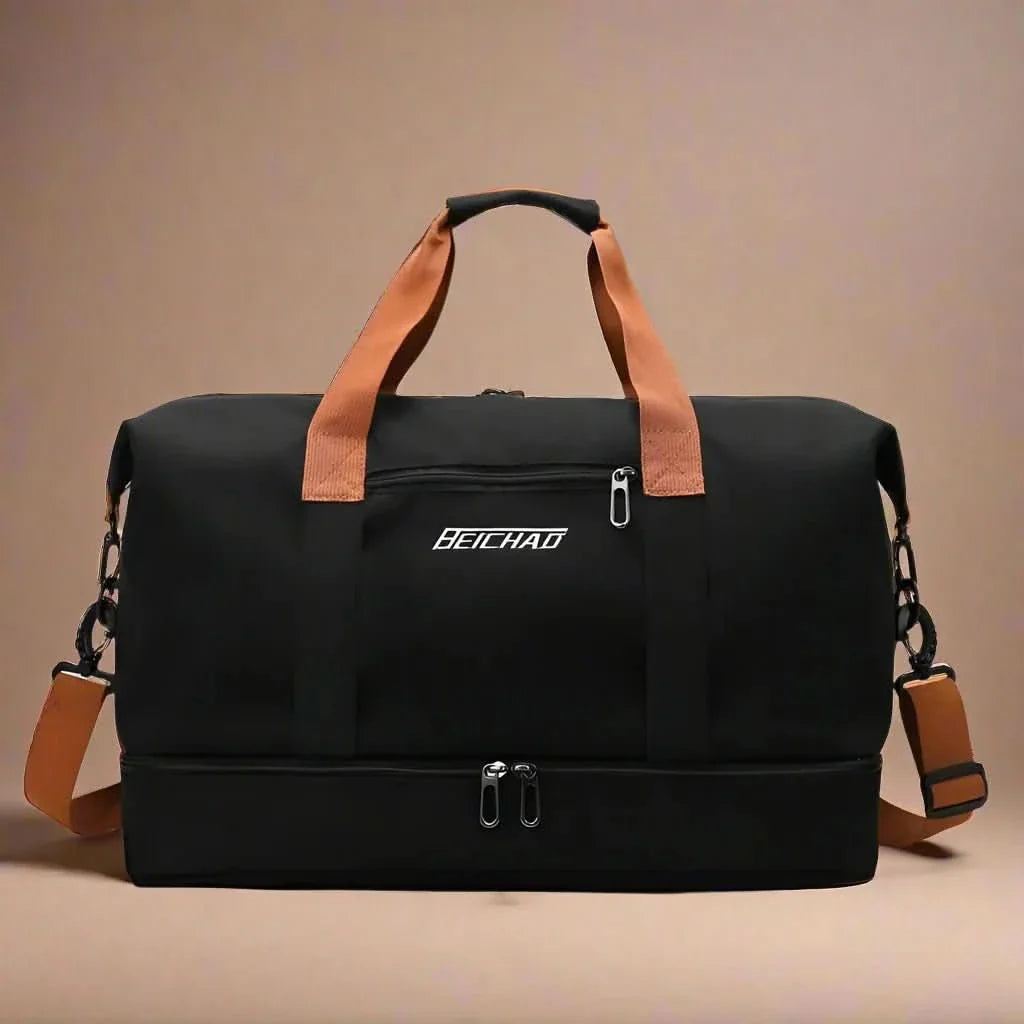 STRIDEGEAR – Waterproof Duffel Bag with Shoe Compartment & Dry-Wet Separation