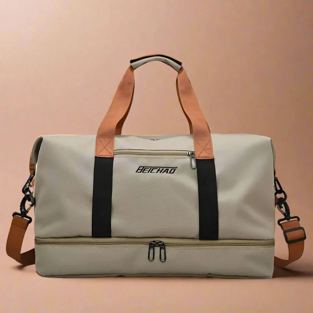 STRIDEGEAR – Waterproof Duffel Bag with Shoe Compartment & Dry-Wet Separation