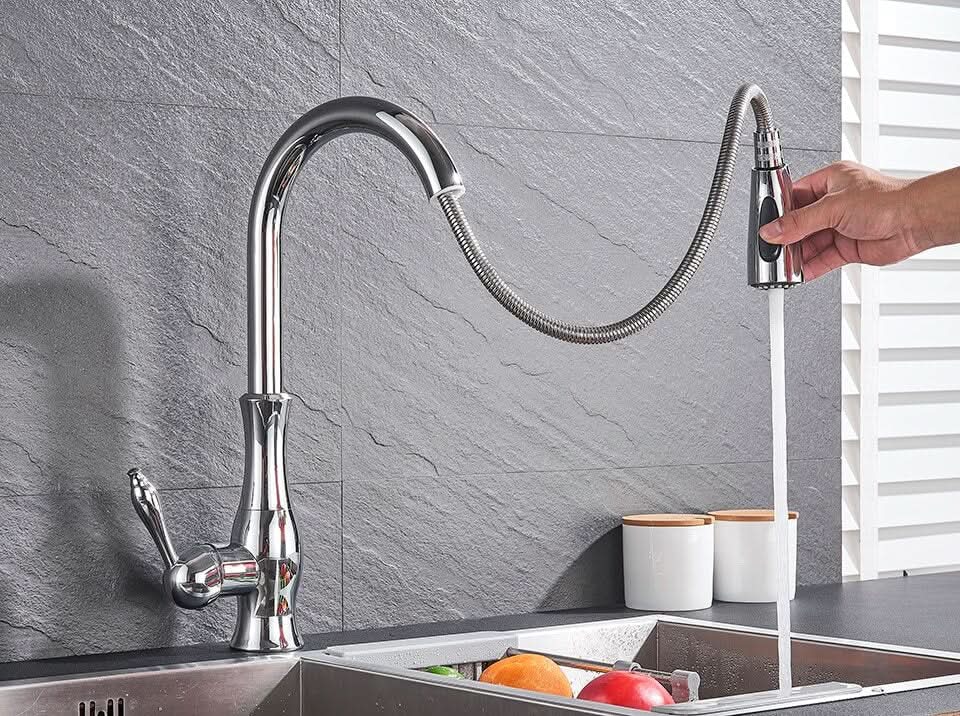 Flexflow – Extendable Stainless Steel Kitchen Tap for Flexible Rinsing