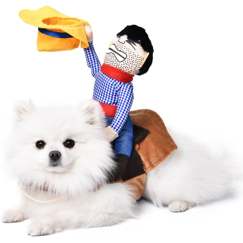 Funny Dog Costume with Novelty Holiday Designs and Adjustable Closures Halloween
