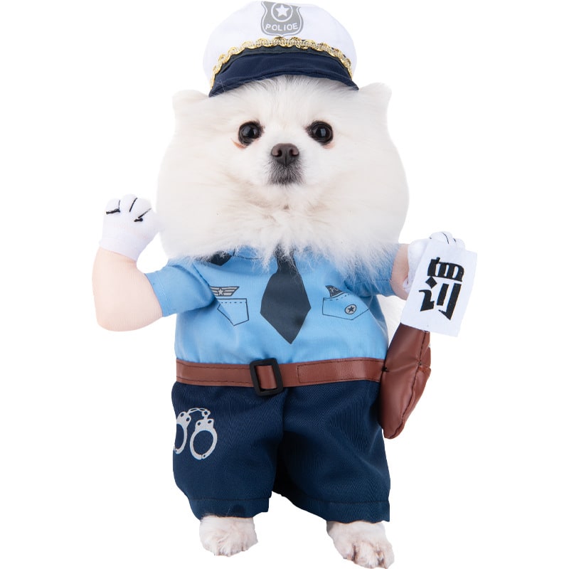 Funny Dog Costume with Novelty Holiday Designs and Adjustable Closures Halloween