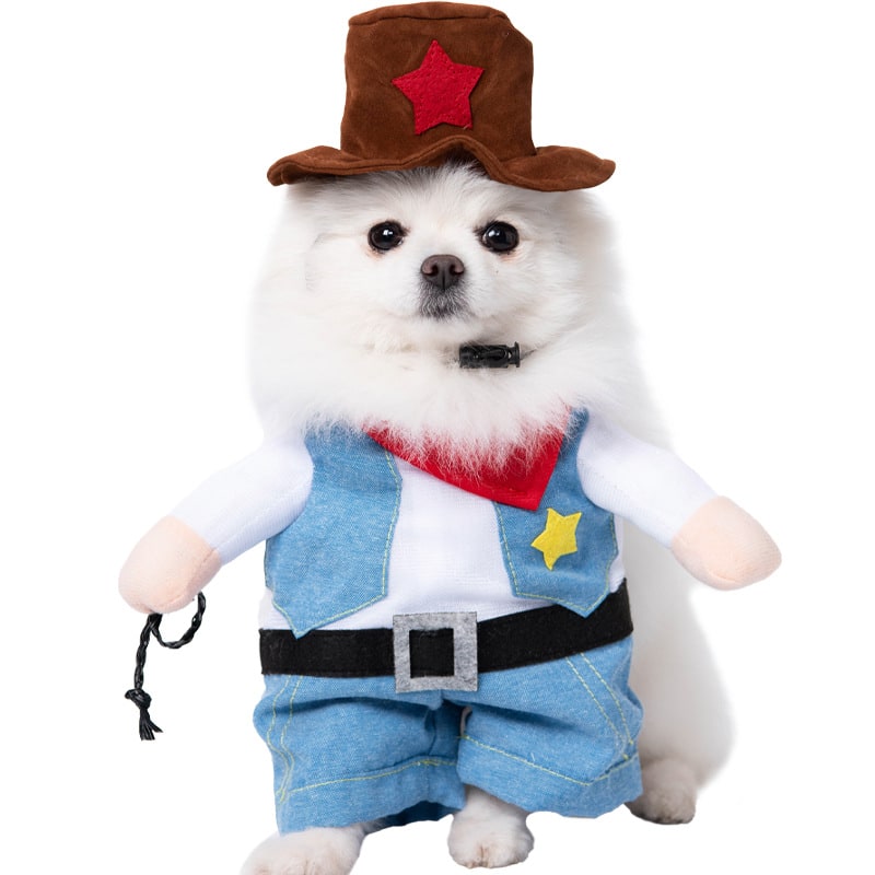 Funny Dog Costume with Novelty Holiday Designs and Adjustable Closures Halloween