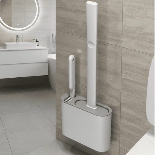GERMFREE LOO – Silicone Toilet Brush with Holder for Hygienic Cleaning