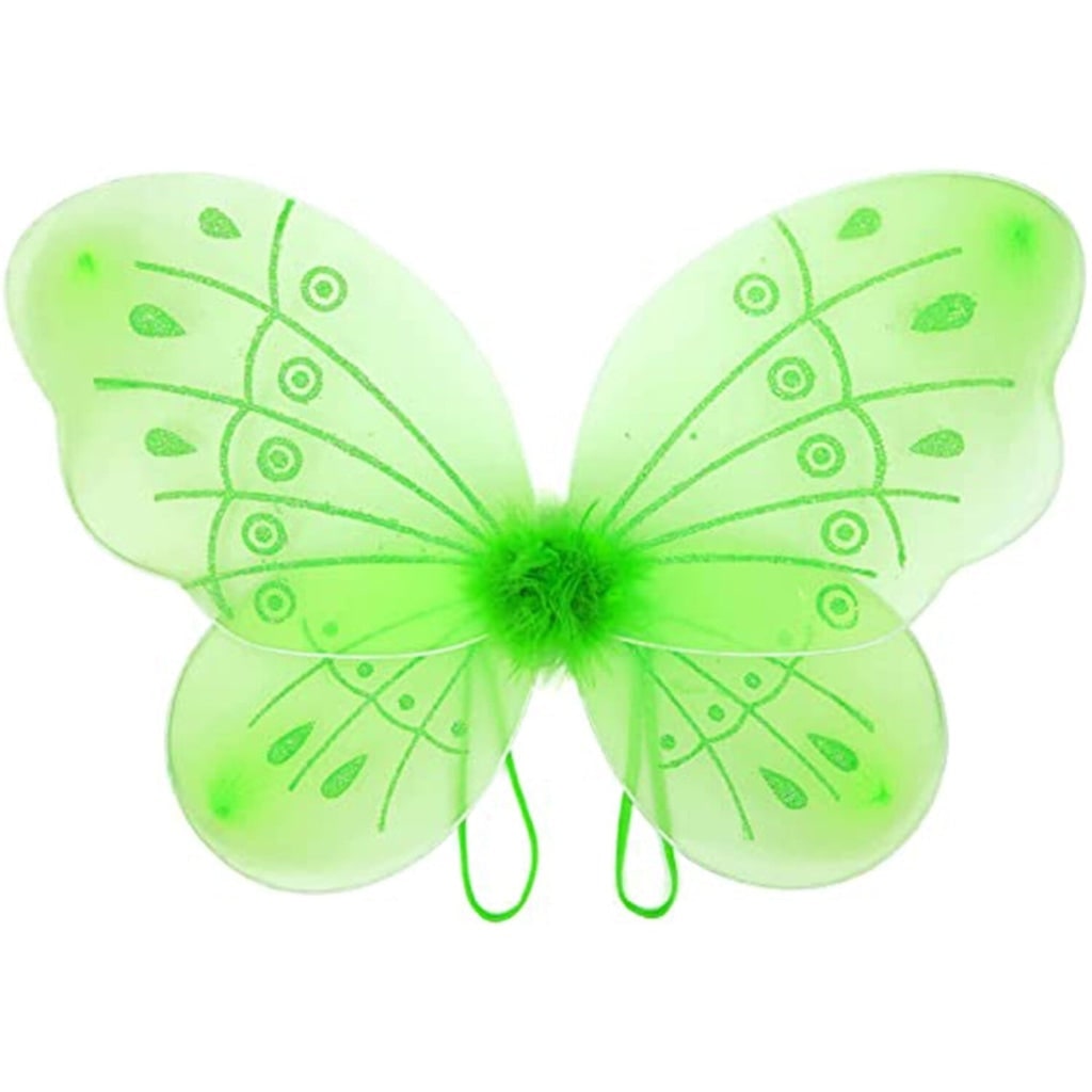 Girls' Halloween Fairy Costume Dress with Wings Tiara Wand and Gloves for Children's Outfit and Party