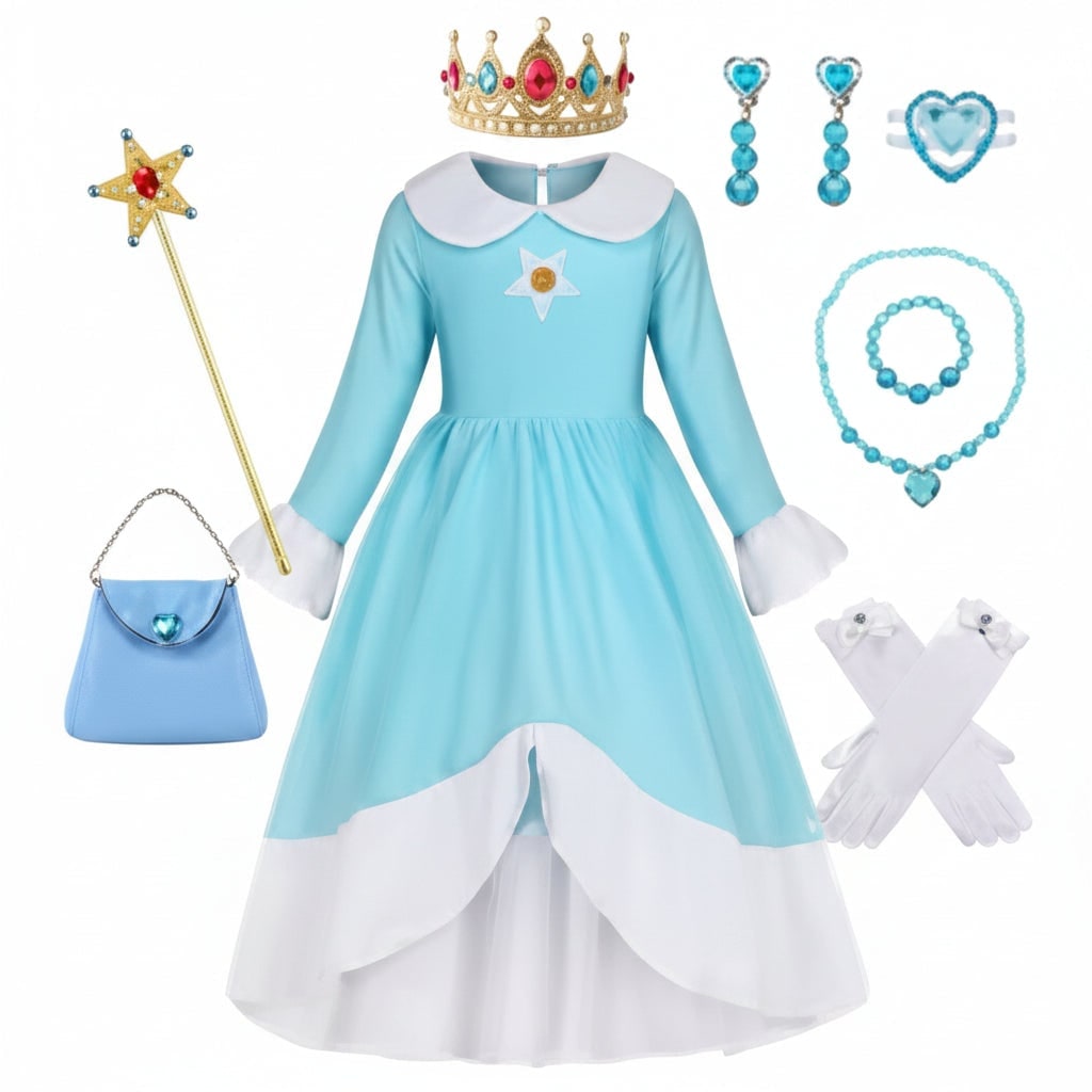 Girls' Halloween Princess Costume and Dress Up Accessories for Games