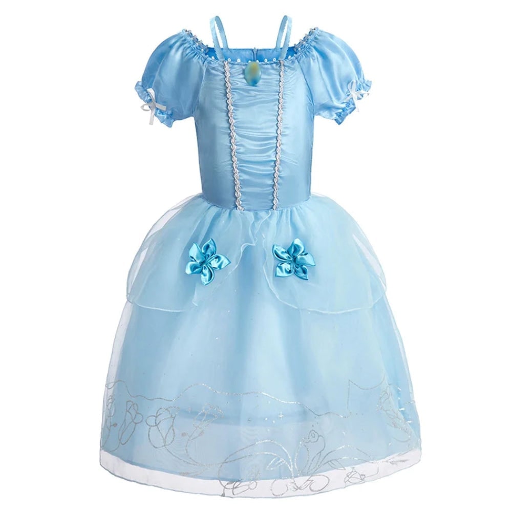 Girls' Halloween Princess Costume and Dresses for Dress Up Tiara Gloves Games